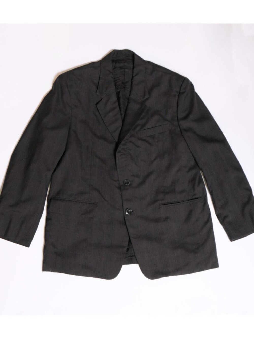 Vintage MINOVA ENGLAND Super 110's Black Wool Striped Blazer - Picture 4 of 12
